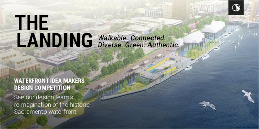 Stantec's tweet photo. What do you do to re-imagine your city’s waterfront? Take a look at what our #Sacramento, #NewYork, #Reno, and #Calgary design team came up with for the @TheCityofSac Waterfront Idea Makers design competition. Please vote!  https://t.co/p9zQMiZsRS https://t.co/s3VUp4YP4Y