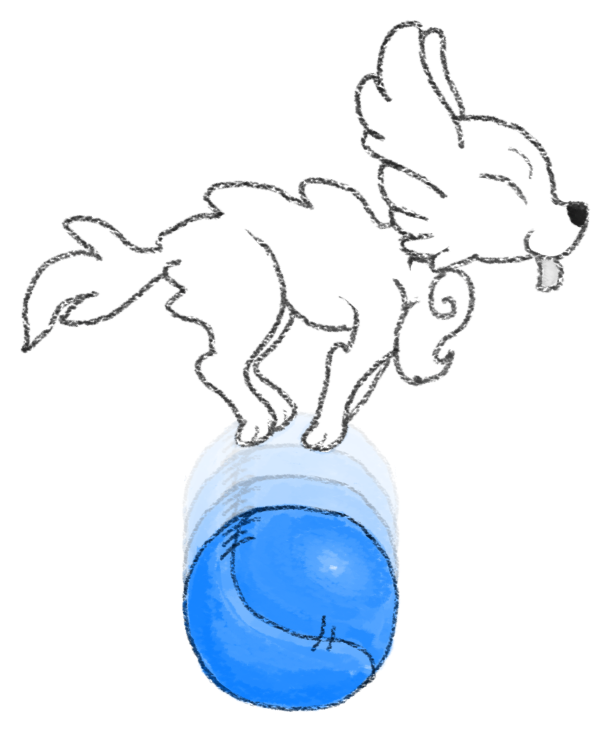 TheLMBcrew's tweet photo. Having trouble getting things rolling this week? Life can be hard but Spirit here can show us how to have a ball! #gamedev #indiedev #Vivid #FloofyPoofer #Puns #indiegame https://t.co/3aMsOnT1Ub