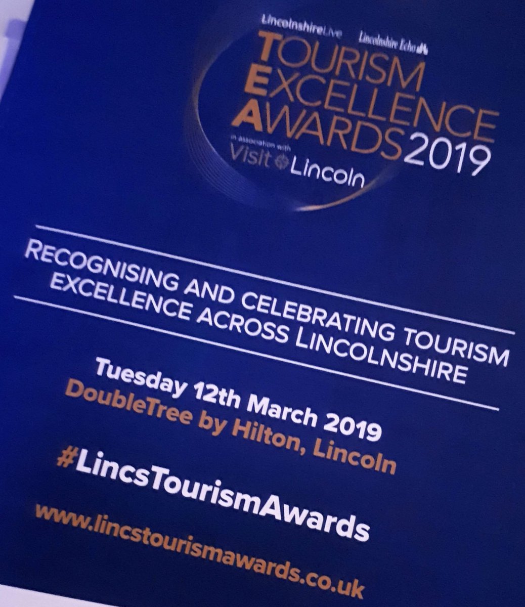 We’re at the #LincsTourismAwards tonight! Great to see so many fantastic local businesses who help to put Lincolnshire on the map as a great place to visit, shortlisted. Good luck to everyone!