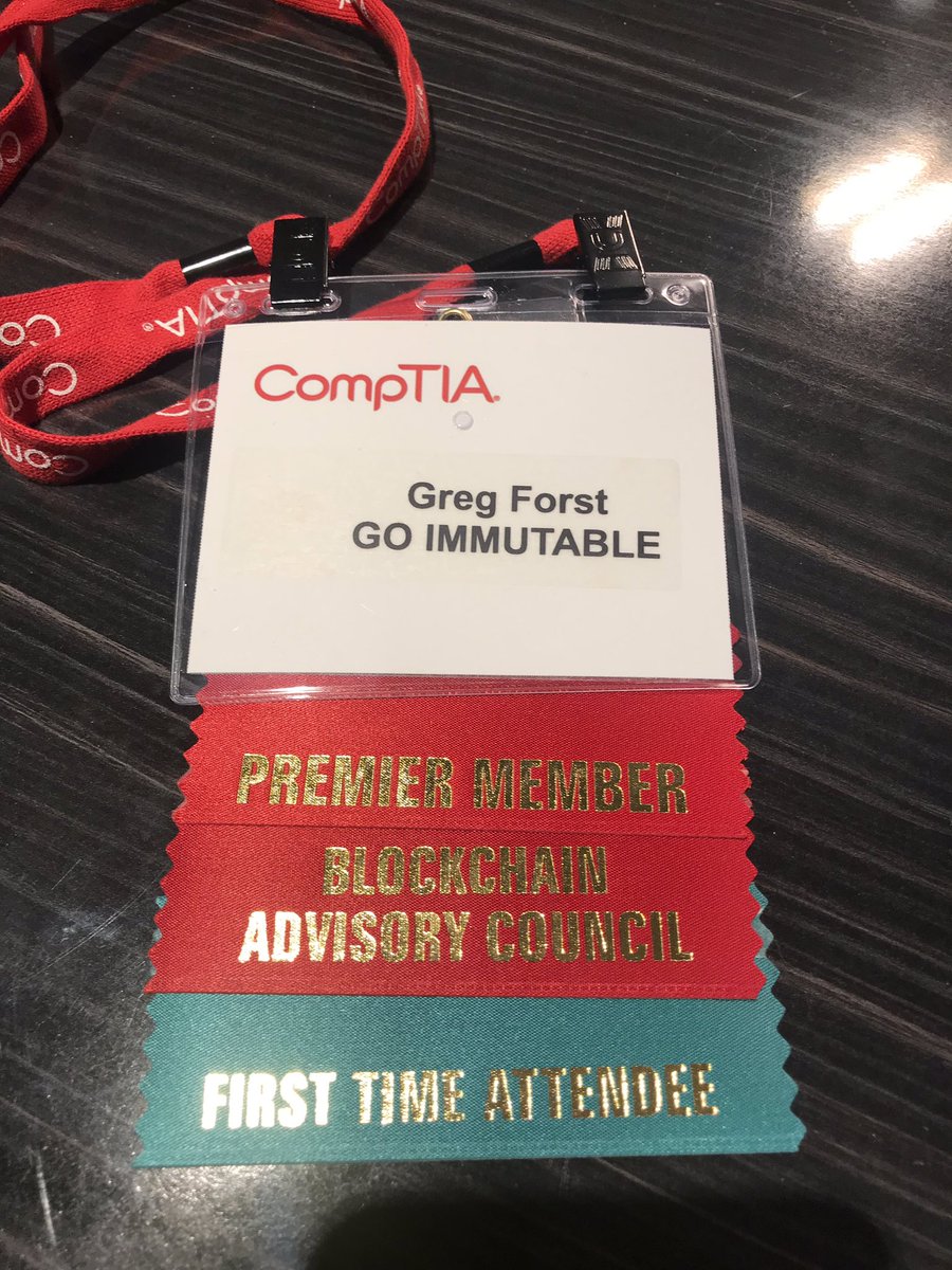 GoImmutable's tweet image. Great first day! #CompTIACCF #blockchain #standardization #enterpriseblockchain
