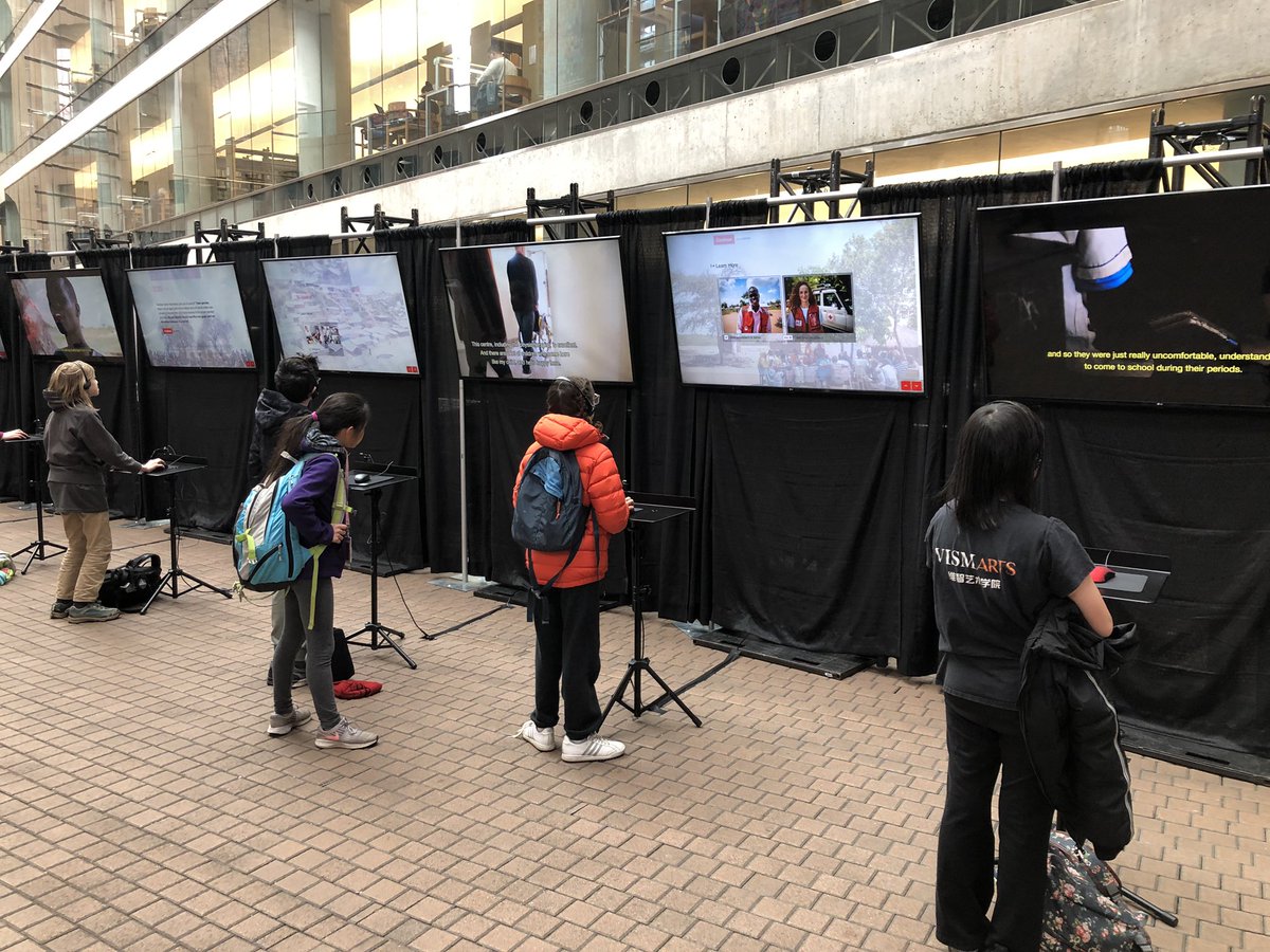 steph_helena8's tweet photo. #FacesofHumanity is still on @VPL for the rest of the day. Come by and learn more about silent emergencies that don’t make headlines. #YVR #Vancouver #VPL https://t.co/P3JILyk7e3