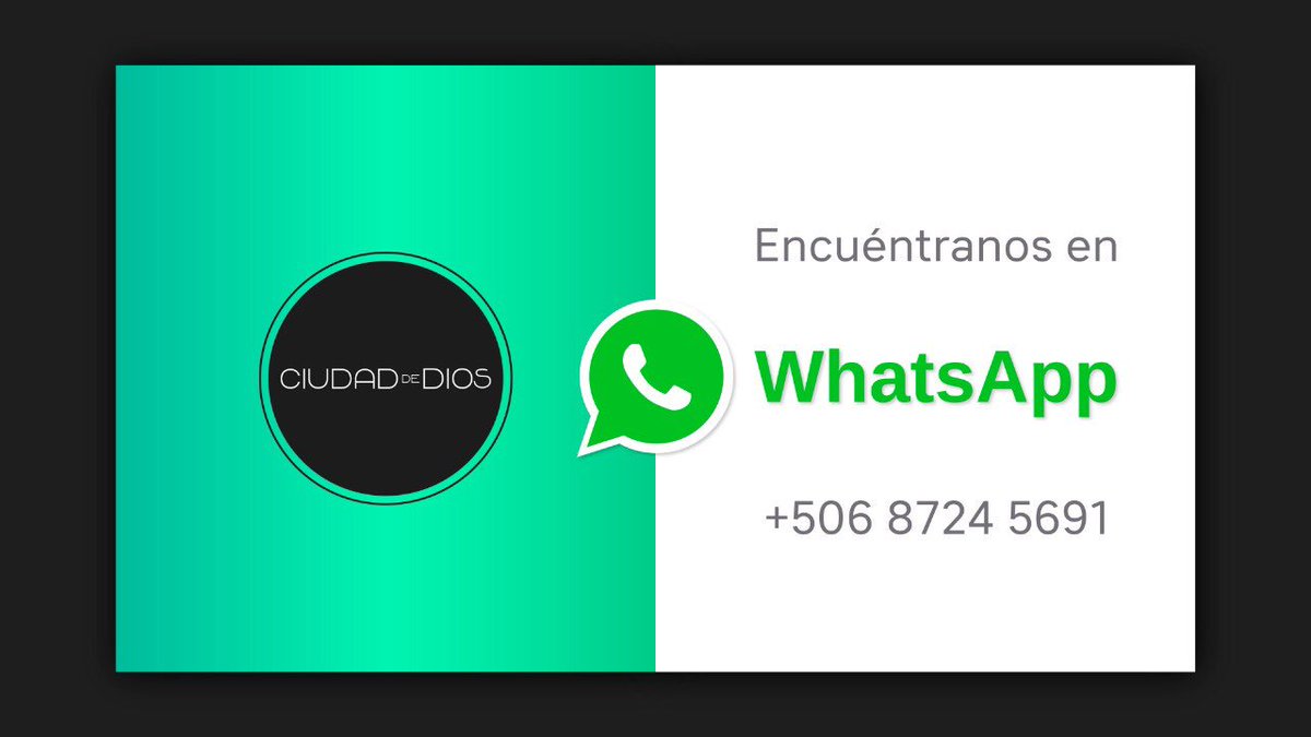 CiudaddeDios's tweet photo. Contáctenos también por nuestro WhatsApp 😉 https://t.co/tfMGrqt2WV