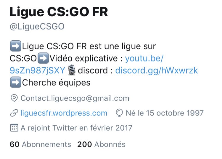 Ligue CS:GO FR tweet media