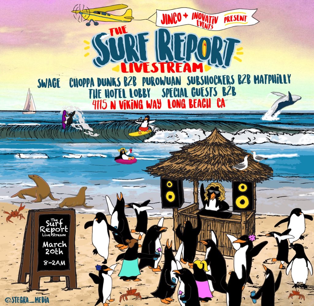surfreportlive's tweet image. Coming to you Live from The LBC , catch The Surf Report back in action. 🏄‍♂️ This time we have teamed up with @INOVATIV_Events to bring you a stacked lineup and secrets guests you won’t want to miss!! RETWEET/LIKE THIS POST TO ENTER TO WIN A 4 PACK OF TICKETS FOR U AND YOUR SQUAD🤙