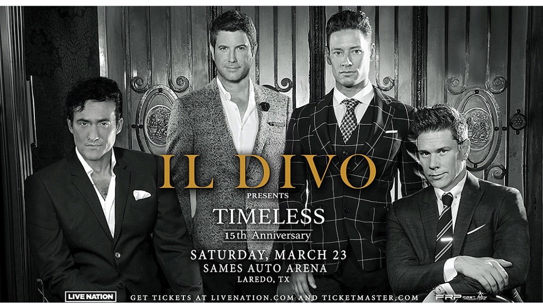 AngelowPromo's tweet photo. Evento Il Divo
Dia: Sabado 23 de Marzo
Lugar : Sames Auto Arena
Ciudad: Evento @ildivoofficial
Dia: Sabado 23 de Marzo
Lugar : Sames Auto Arena
Ciudad: Laredo, Tx.
#HolaLaredo #angelow #delaredo
#nuevolaredo #ildivoofficial #timelesstour @FirstRowPro @LiveNation https://t.co/m1eDvey7SW