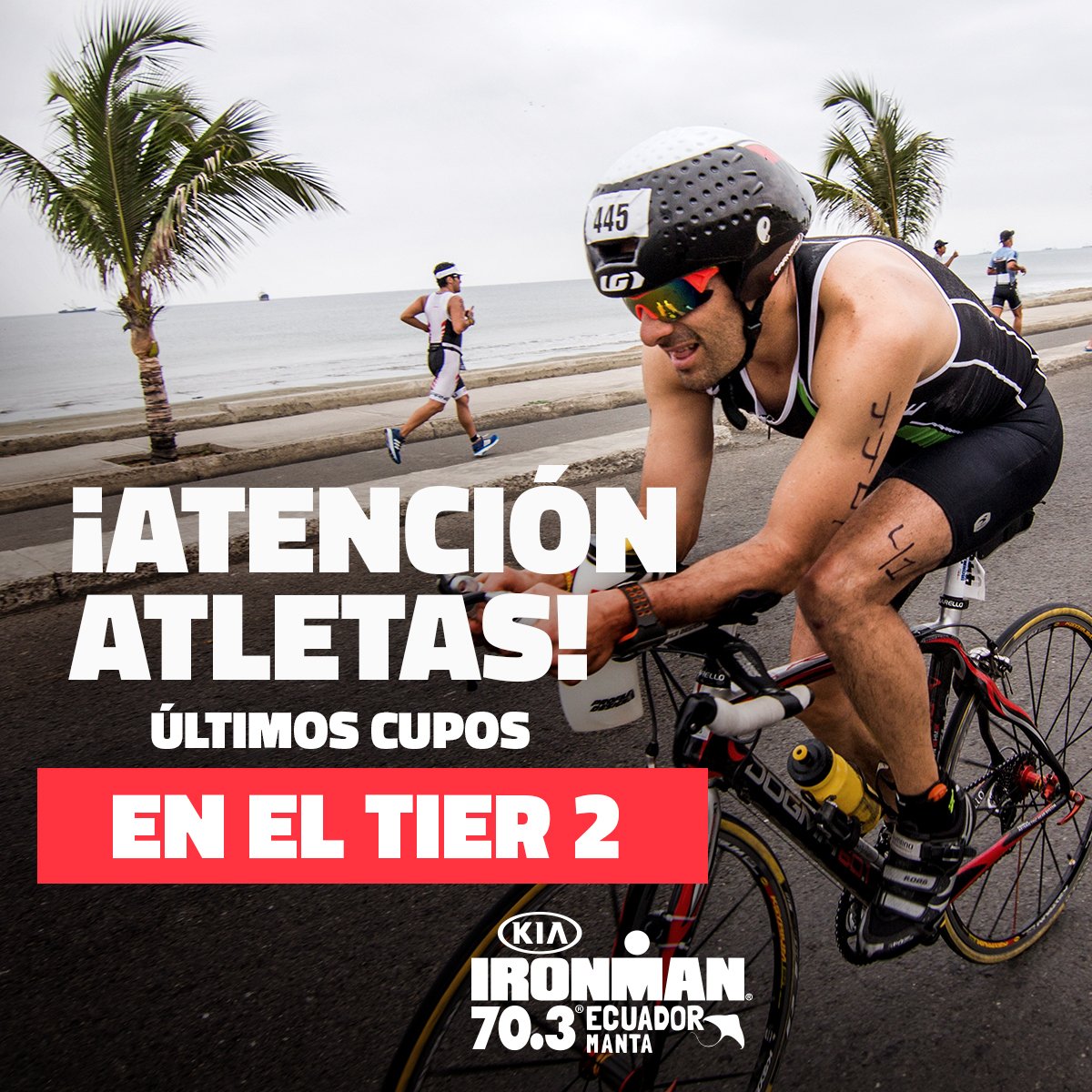 Métele pedal antes de que los últimos cupos para el #TIER 2  #IRONMAN 70.3 #Ecuador #Manta se agoten.  Regístrate AQUÍ.  bit.ly/2TOcMp6