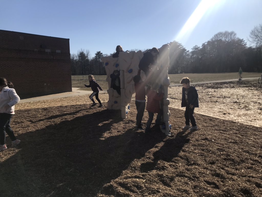 Marycharlton8's tweet photo. When the workers take down the playground tape for the first time 😍 @StratfordLndgES #playgroundgoals #happykids #sunshinefinally https://t.co/pfKyPlfoed