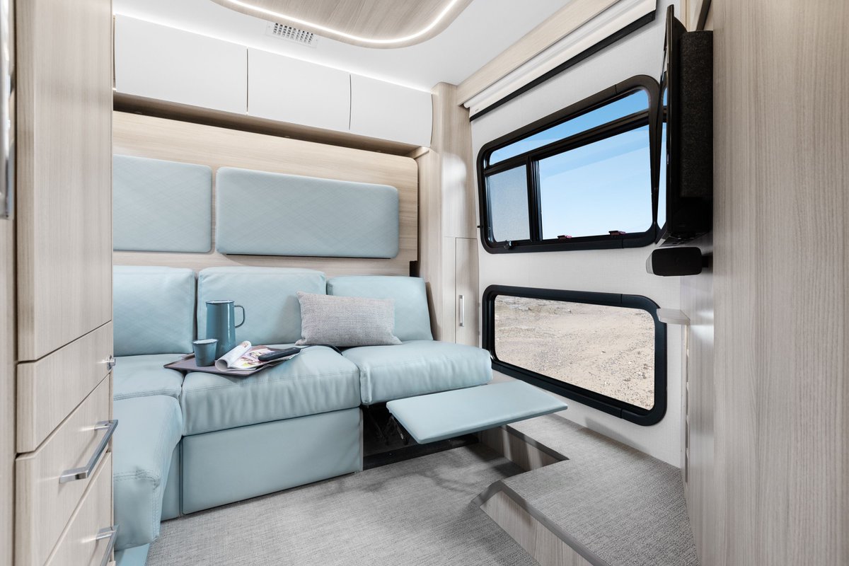 leisurevans's tweet photo. Introducing: The all-new 2020 Unity Rear Lounge Concept, unveiled at #RVX! Learn all about this exciting new floorplan: https://t.co/4YBO18fLWg https://t.co/EaxJ5JtNKi