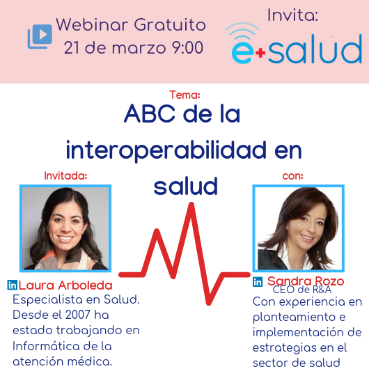 eSaludCol's tweet photo. ¿Quieres aprender más acerca de la interoperabilidad en salud?
Te puedes inscribir en:https://t.co/AAM60rzRDb
#VoyAeSalud #EnMarzo #ESALUDLATAM #VoyAEsalud2019 #SaludConectada #eSaludPI #Salud #webinar #interoperabilidad # https://t.co/frghdNe6NJ