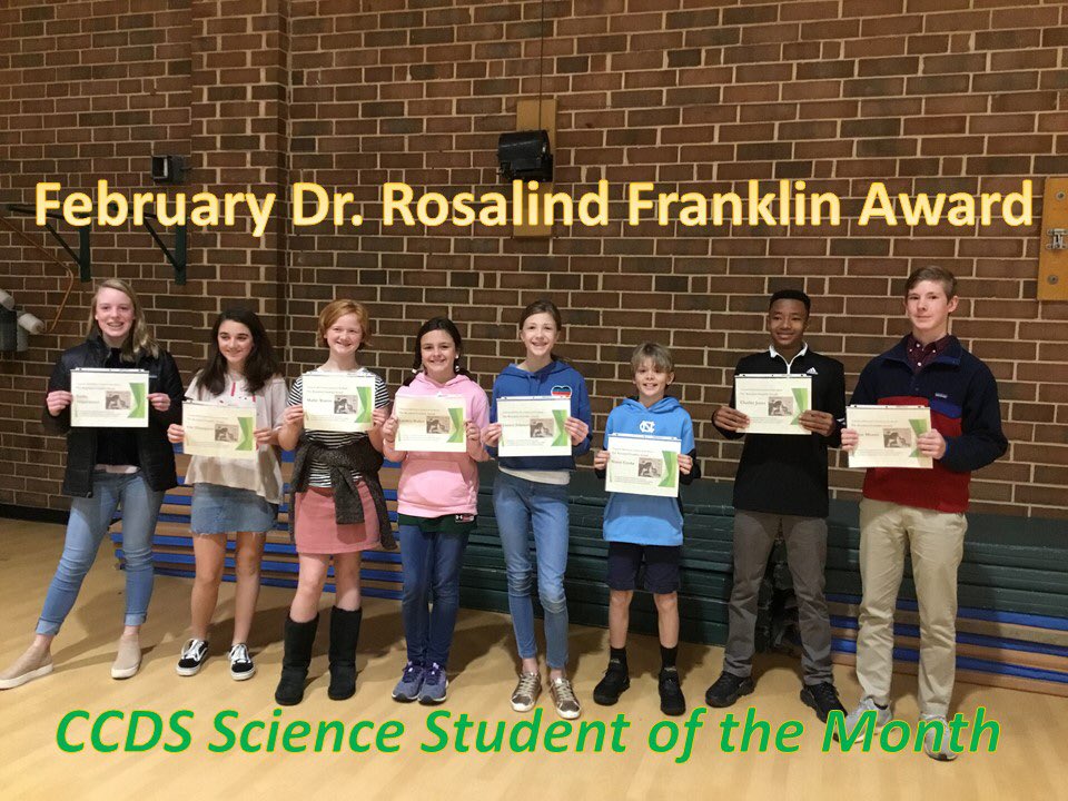 skeilty's tweet photo. Congratulations to our February Dr. Rosalind Franklin #rosalindfranklin Science Student of the Month #SSOTM award winners. They are brilliant, decisive, young #CDBucs scientists. We are #CountryDayProud. #ScienceRocks @ccdsnews @CCDS_Sci https://t.co/uK3mLUTOji