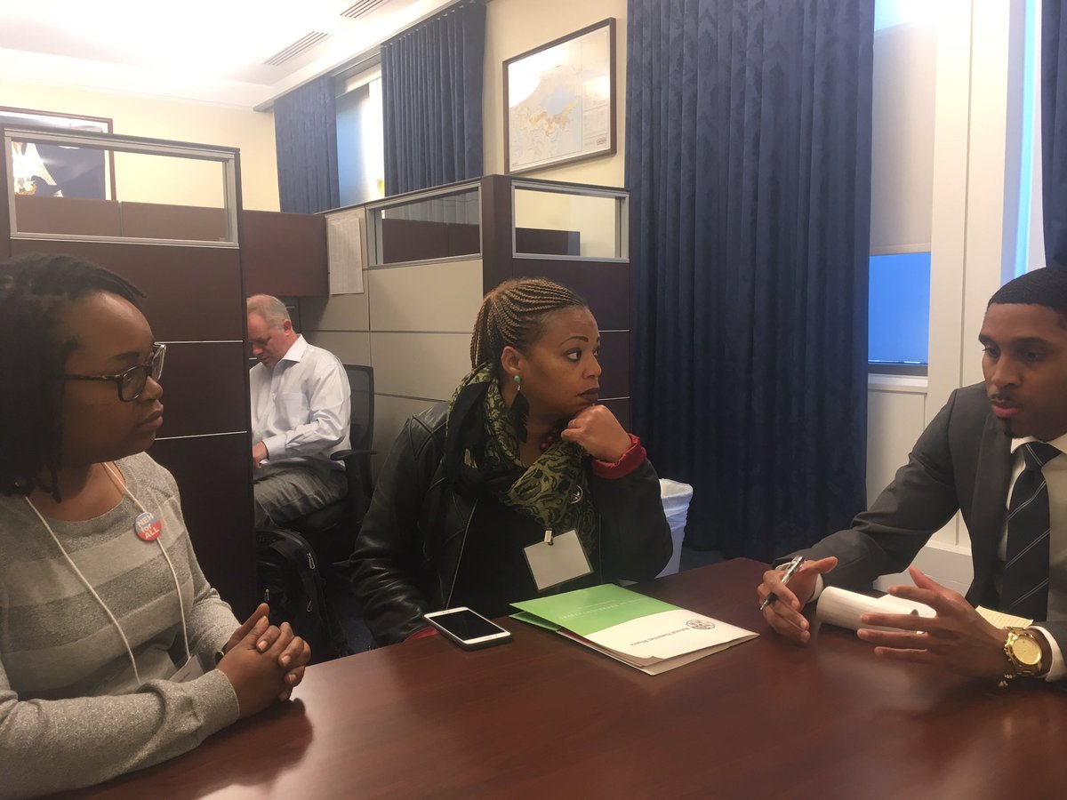XULA_CCE's tweet photo. Thank you to @RepRichmond and Legislative Aide Christopher Etienne for meeting with us today to discuss funding for the #humanities. We look forward to your support. @HumanitiesAll @NEHgov @XULA1925 @XULApres #XUCCE #HAD19 https://t.co/8n1LflO1V1