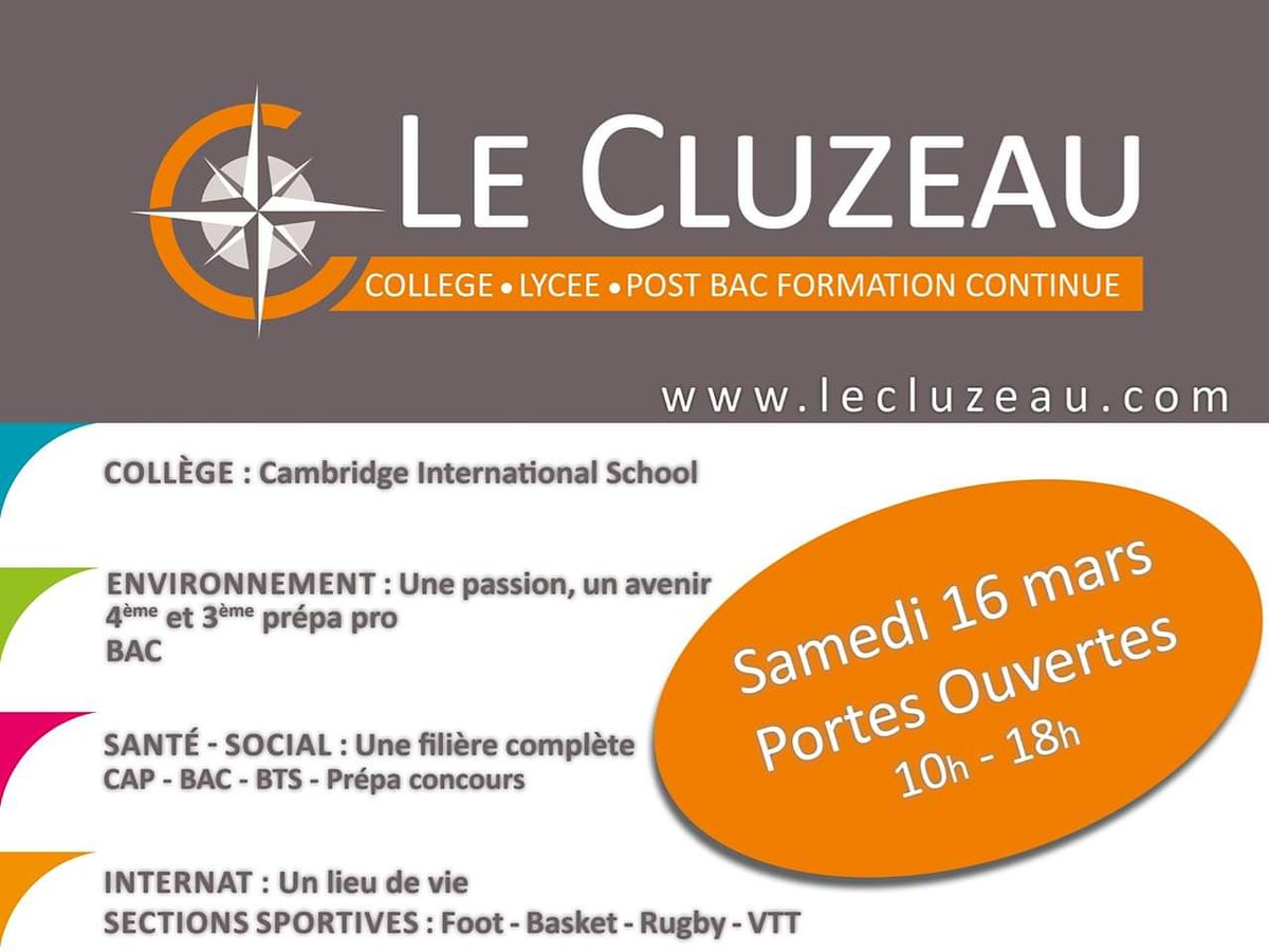 CluzeauSchool's tweet photo. Come along to our open day this Saturday. Teachers and students will be on hand to take you round school and answer any questions you may have. https://t.co/vKKKu5K0ge