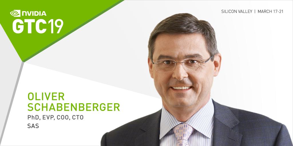 NVIDIAAI's tweet photo. Hear more about the forces that drive technology forward and the technology trends, including #AI, that can help organizations remain relevant in a world of constant transformation from @oschabenberger, COO &amp; CTO of @SASsoftware: https://t.co/t7swUN24G1 #GTC19 https://t.co/4nyZ9wll8x
