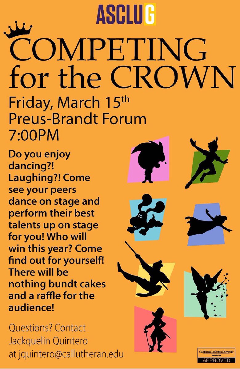 Come out for some friendly competition, entertainment from your peers, and Nothing Bunt Cakes this Friday!