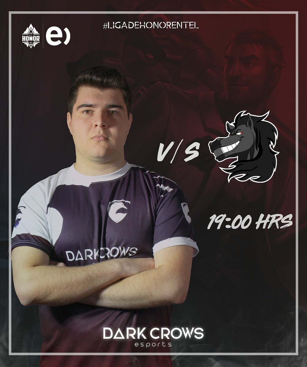 DarkCrowsLoL's tweet photo. Partimos nuevamente abriendo la fecha🔥🌌
Estamos a minutos de enfrentarnos a @DarkHorseGG, por la #LigadeHonorEntel @LVPchile
Hoy estaremos disputando doble fecha🔥
Las transmisiones parten desde las 19:00hrs.
⬇️⬇️⬇️⬇️
📺 https://t.co/LVXWfPTYhd
📺 https://t.co/Q1tVOC2nKe
#GoDC https://t.co/jS88Pdt4Z7