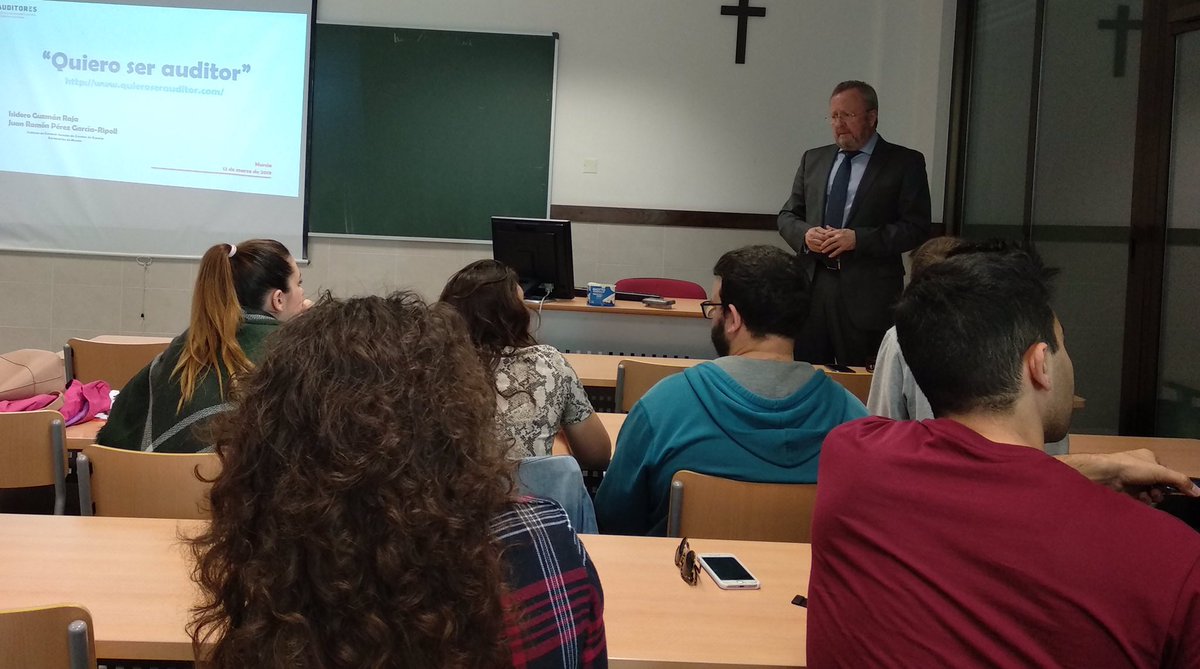 UCAM_Empresa's tweet image. Esta mañana en @UCAM_ADE en clase de #Auditoría, hemos recibido a miembros del @ICJCEAuditores #Murcia, que nos han dado una visión real de una profesión con futuro, la #Auditoría. Gracias por darle esta oportunidad a nuestros alumnos @UCAM