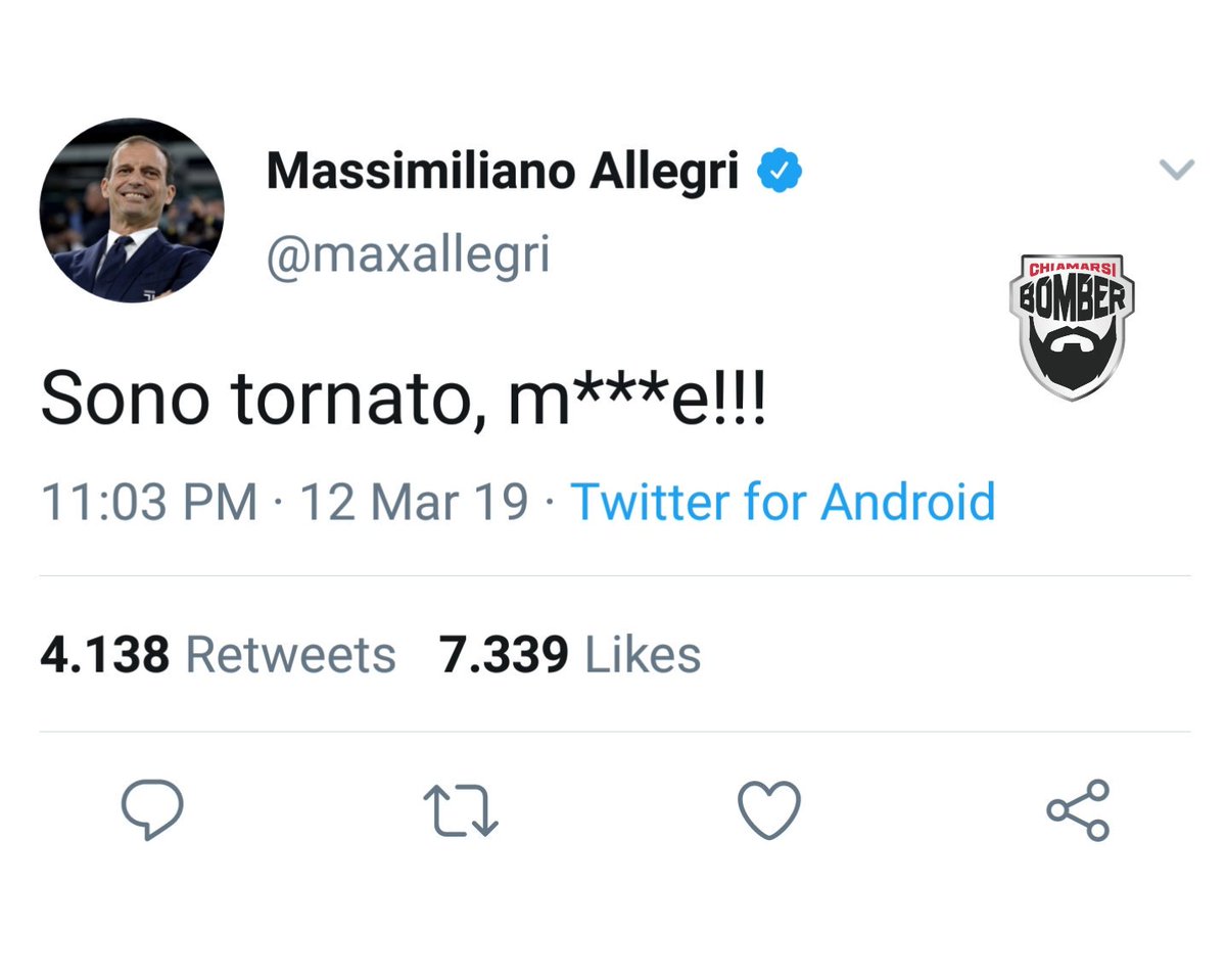 ChiamarsiBomber's tweet photo. Niente di più facile.
#JuveAtleti #ChampionsLeague #Allegri https://t.co/oaZ3RlBUlE