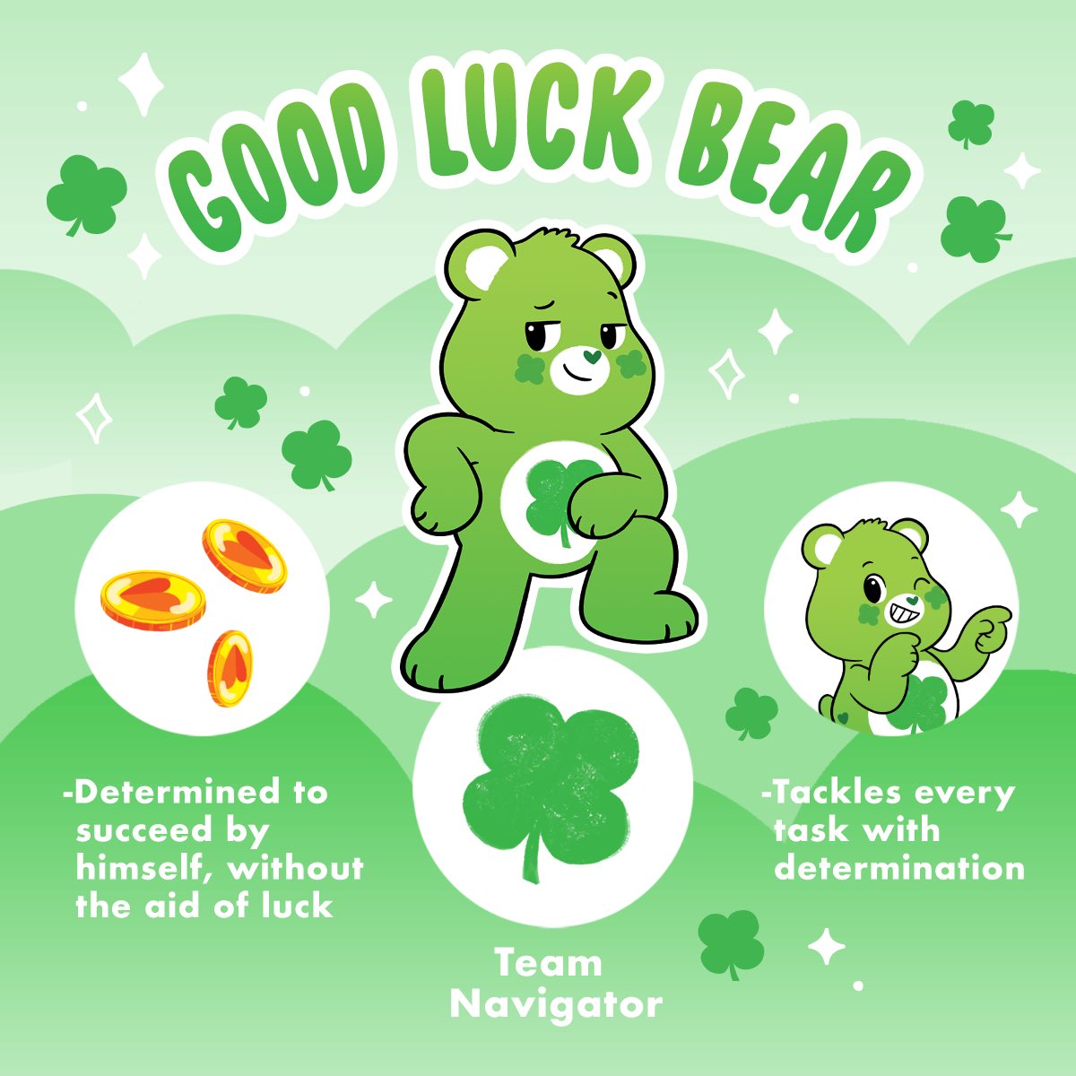 Care Bears™ on X: "Good Luck Bear has all the luck 🍀🐻💚  https://t.co/GhrPCxlaEc" / X