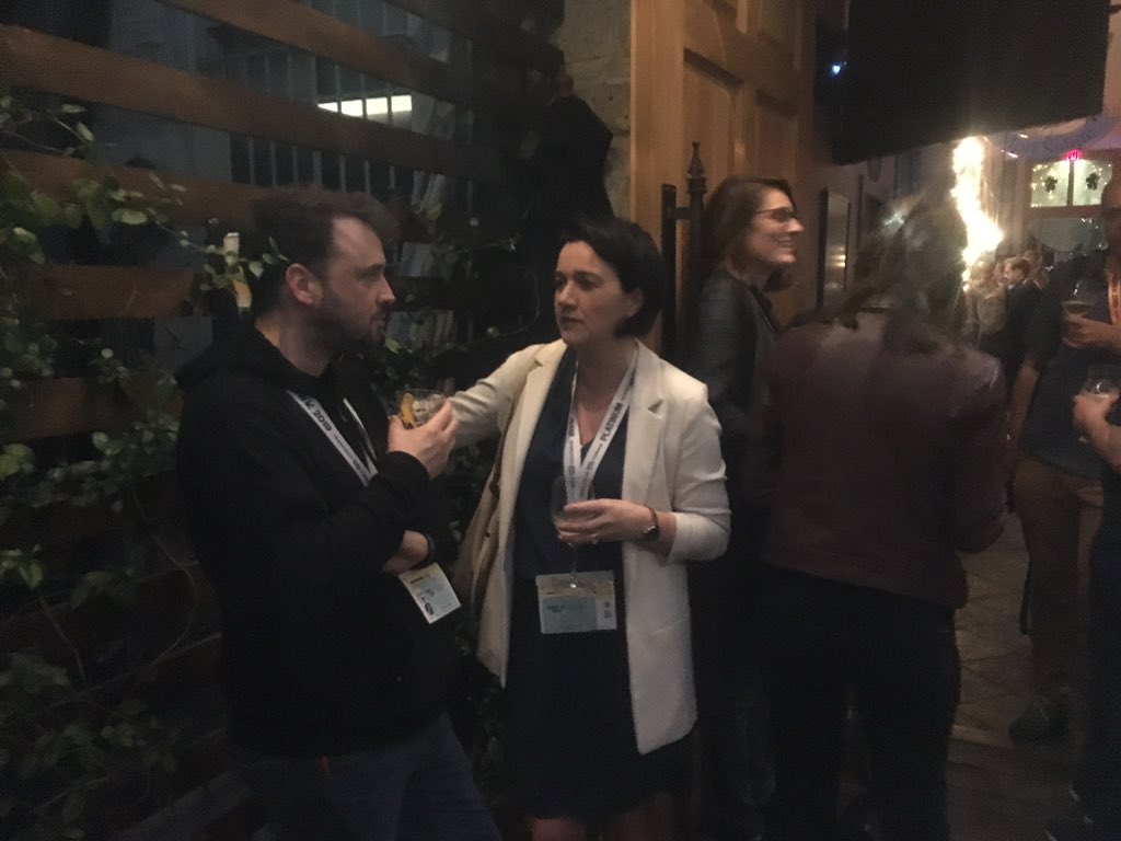 HowdyWallonia's tweet photo. #HowdyWallonia Happy hour Flanders ! Networking w/ our dear neighbours... 😁 #SXSW #SXSW19 #SXSW2019 https://t.co/BKNP9Ic4ri