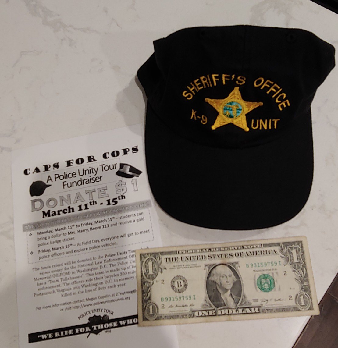 bmbsqd4's tweet image. Trace is participating in #capsforcops represting #WCSOK9 in leon county