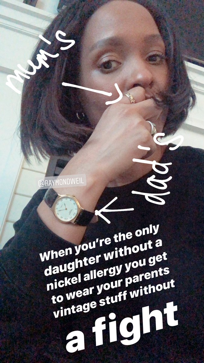 Wearing my parents now #Vintage jewelry.