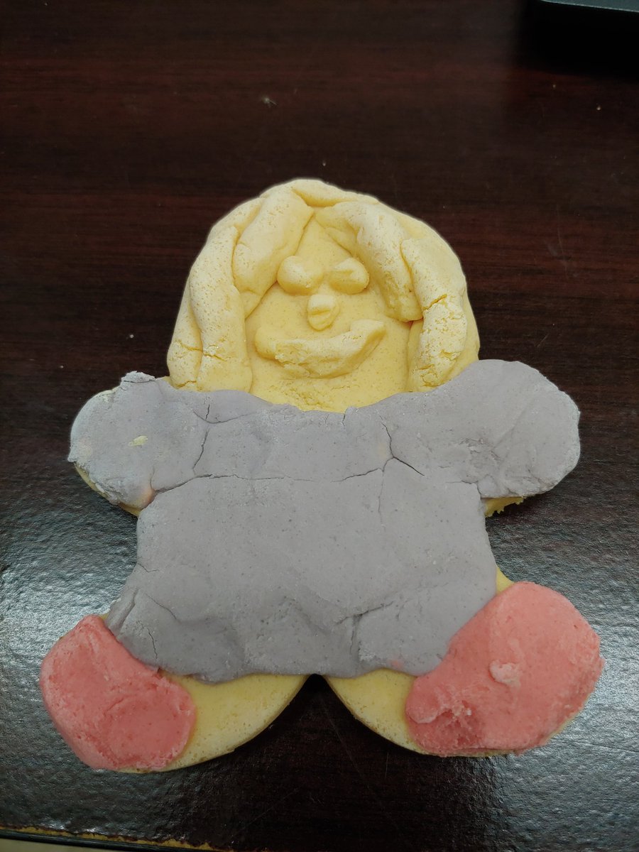 A student made a very flattering play-dough version of me. 😍😅
My favorite part, "Oh! You have layers in your hair, I have to start over..." 😂