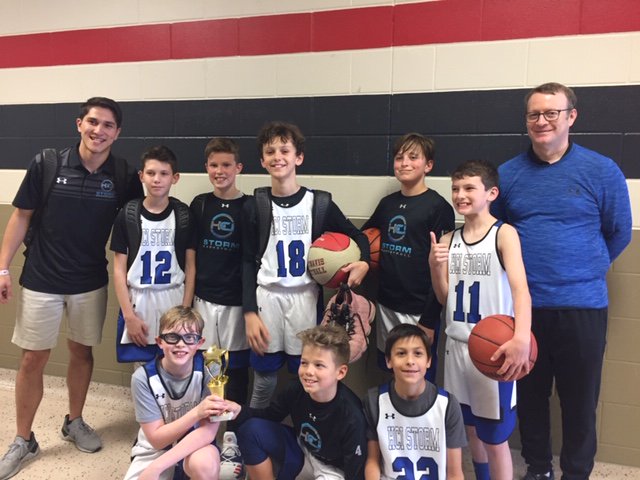 HCI_Basketball's tweet photo. Shoutout to our 5th Grade HCI Storm Blue who also took 1st place in their tournament this weekend! Good group of players both on and off the court. The future is bright! #WeBuildChampions #HCIStorm https://t.co/J2kYQicxfu
