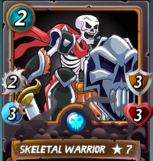 BSCryptoShow's tweet photo. [Just added a couple of levels to my Skeletal Worrior] As I continue to play #steemmonsters, I have began to use this card more and more. Cocatrice was my go-to rear card for a long time. but I gotta say this card is looking really good for 2 mana. Thoughts? #steem #games #dapp https://t.co/vTioV2MxP8