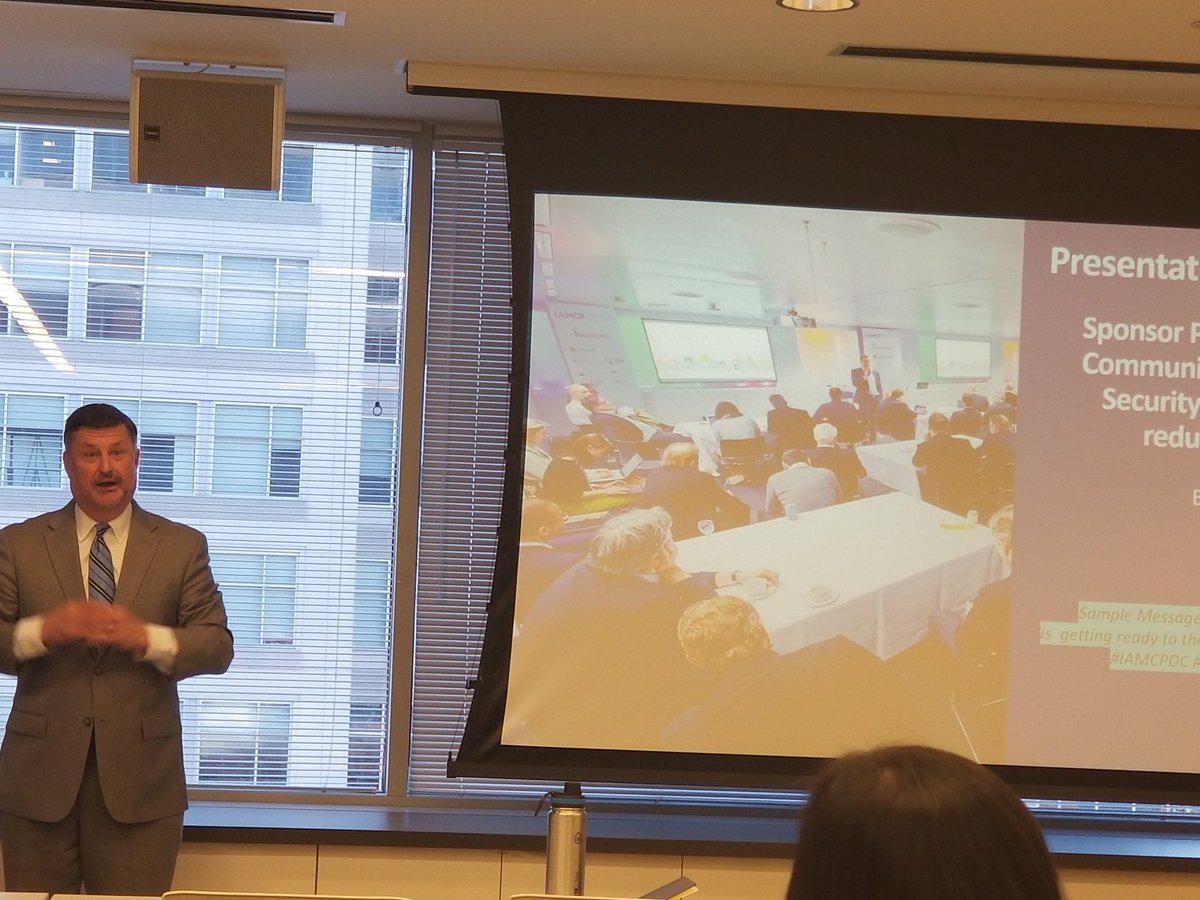 MsMadTech87's tweet photo. .@TPxComm's Mark Pyne is about to present on #managed #security at the @IAMCP_DC meeting! #partner2partner https://t.co/scKFvUco01