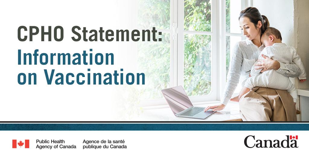 CPHO_Canada's tweet photo. Know your sources. Rely on credible and trusted information to make informed and confident choices on #vaccination. Find out more and bookmark the links in my statement: https://t.co/jPtU6UcaWg https://t.co/U1yzmDeS71