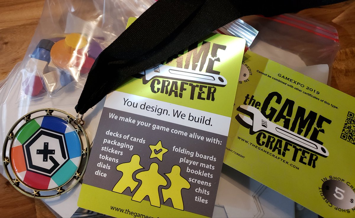 TheGaMExpoSA's tweet photo. The @thegamecrafter kits are all put together in preperation for the Tabletop Game Jam that begins on Friday March 15 and ends Sunday March 17. The medals are for the winners. #tabletopgaming #gamedesign #convention https://t.co/RTF7irNWTy