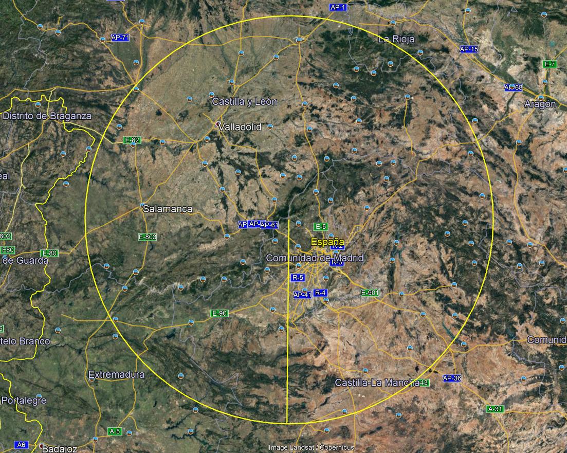 MemesCRGmadrid's tweet photo. ¿Qué pueblos/Carreteras dentro de este circulo, me recomendáis visitar? https://t.co/WH6QmhAbpe