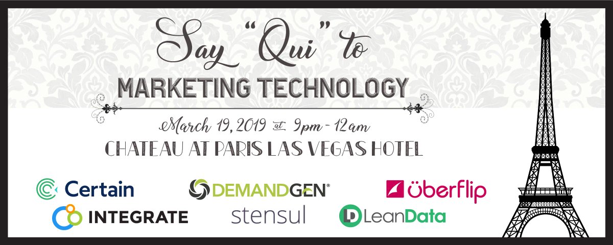 jmtalcott's tweet photo. Join us as we Say “Oui!” to Marketing Technology after a long day at #MCX. RSVP now:  https://t.co/3a7GJPqaxk https://t.co/wgOuQWbsmP
