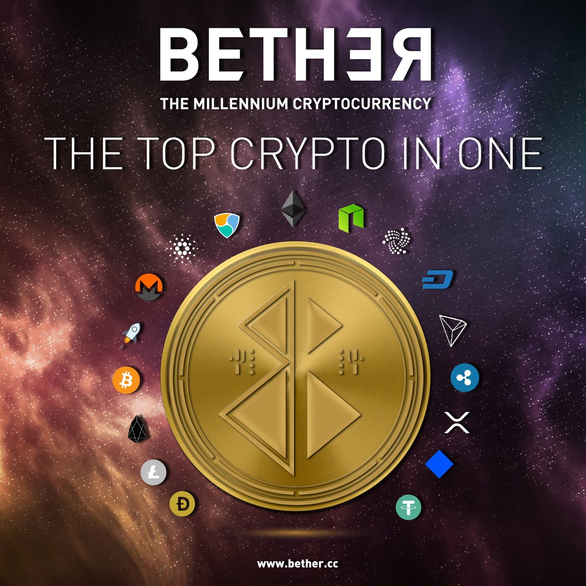 bethertoken's tweet image. BETHER (BHR) THE TOP CRYPTO IN ONE!! #BITCOIN #ETHEREUM #ICO #XRP #ETH #BHR #BTC #IOT #EOS #LTC #DSH #ETP #BCH #ZCASH #BLOCKCHAIN  #PENNYSTOCKS #CRYPTO #CRYPTOCURRENCY #INVEST #INVESTING #NEM #CARDANO #TRON #MONERO #TETHER / #BETHER #BETHERCOIN #nyse #nasdaq $spx $spy $vix #money