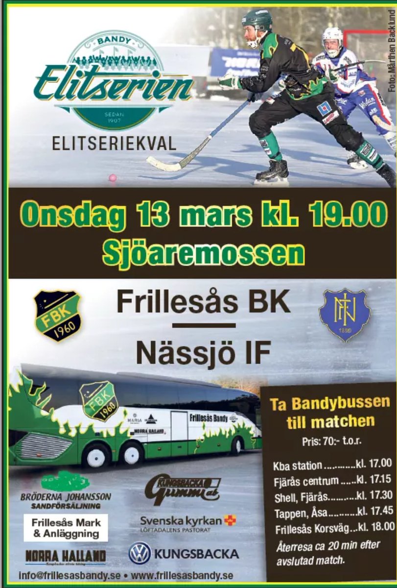 Alla till #Sjöaremossen #frillesåsBK #elitserien #vigerossaldrig #sittintehemmaådega
