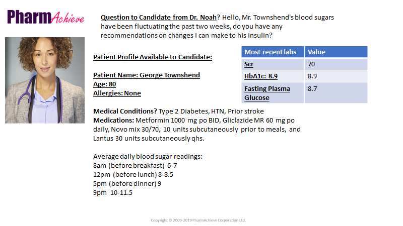 AchievePharm's tweet photo. Here is a sample #OSCE, #Pharmacist #diabetes case for you this week. Happy Pharmacist Awareness Month #PAM2019 https://t.co/cAiIVMYrgA
