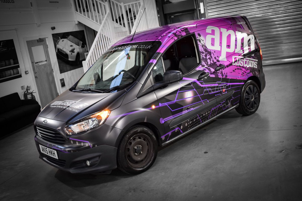 APMCustoms's tweet photo. Look who's had a makeover! 💜
Keep your eyes peeled for the transformed APM van zipping around the North West.
(A mix of 3M IJ180 metallic and white films, with contrasting gloss and matte overlaminates)
#APMCustoms #Wrapping #3M https://t.co/PxQCG0ZyWH