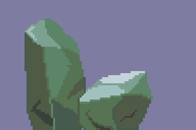 Tacobear8's tweet photo. Rock 
96x64  
#pixel_dailies #rockformation #pixelart #aseprite https://t.co/KcHaJqFEqs