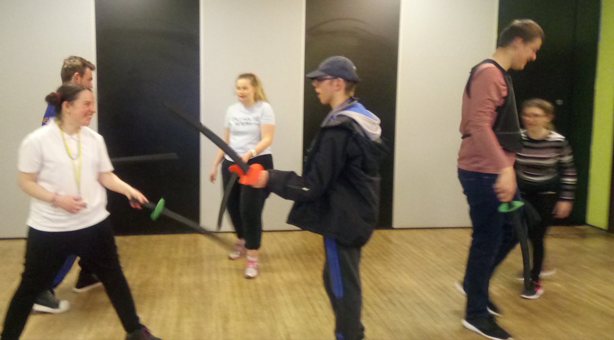 phenzync's tweet photo. @DerwenCollege #funfencing #smiles #laughs #development @SteveE_Derwen 🤺 https://t.co/rMrW84c84X