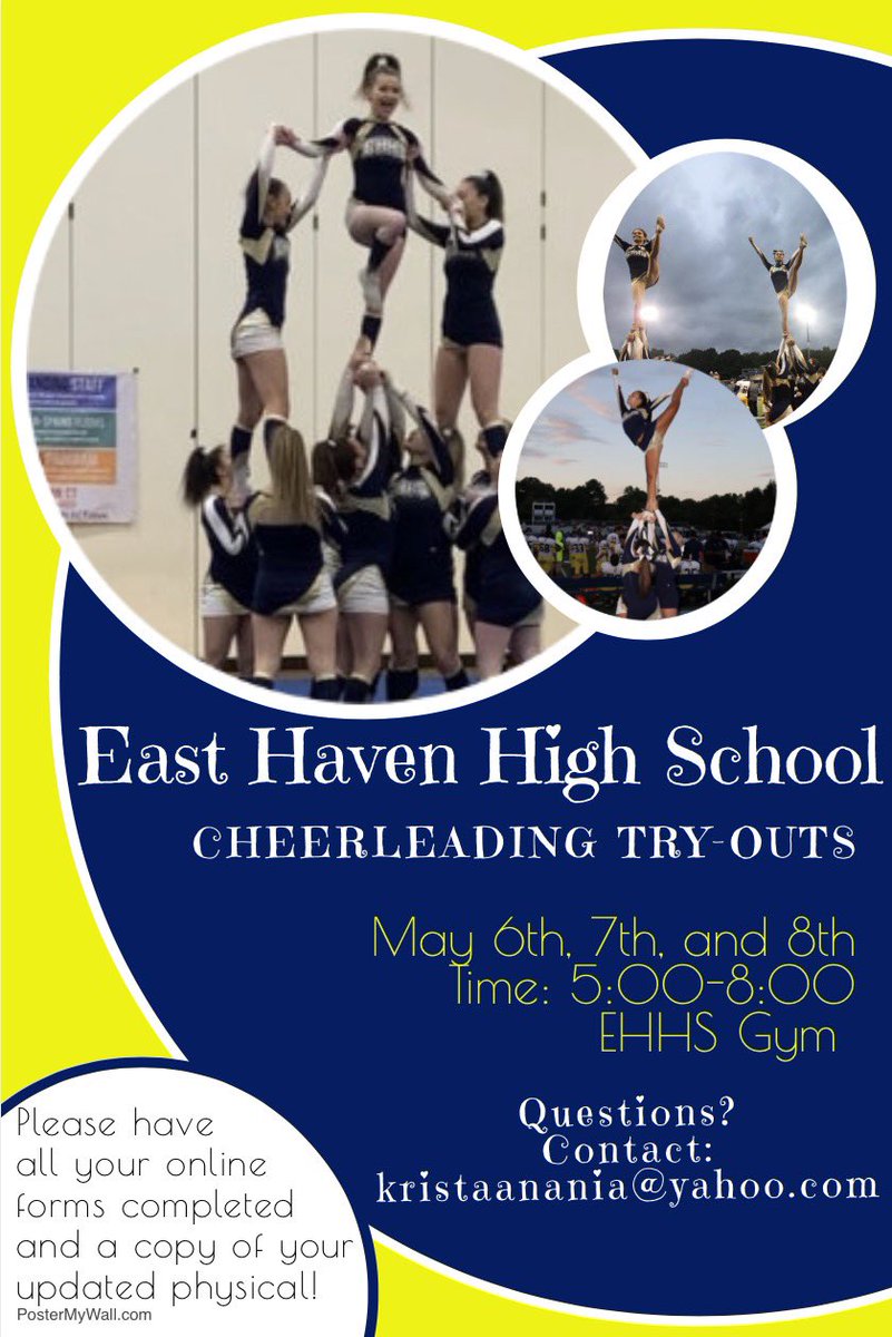 Cheer tryouts are just a couple months away! Any questions contact kristaanania@yahoo.com