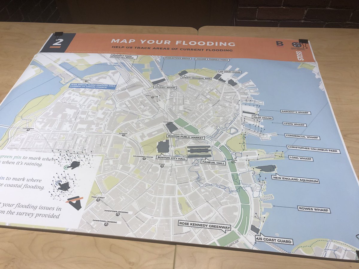 WeAreWaterfront's tweet photo. Posters at open house showing flood concerns and resiliency solutions #ClimateChange https://t.co/QoMIHvYSqf
