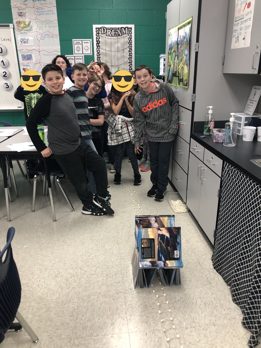 Rose5th's tweet photo. We learned about the Transcontinental Railroad today and completed our own race building “railroads” from “Nebraska” to “California.” #BESBears https://t.co/M0BBLQmz31
