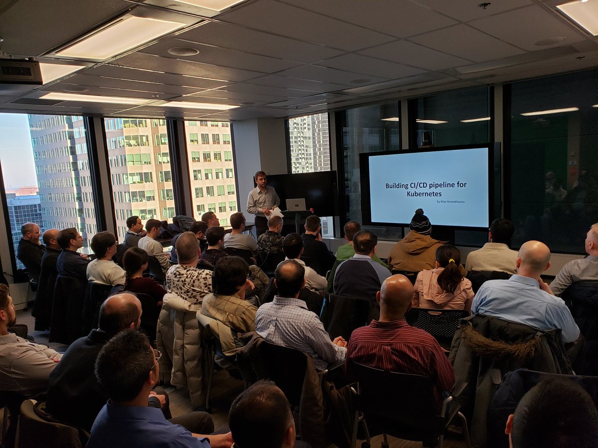 ehsaneskandarim's tweet image. Full house @TorontoDotnetUG
@yermax started presenting CI/CD pipeline #DOTNETCore #kubernetes
meetu.ps/e/Gs1YL/gRS1g/d