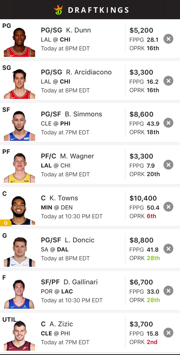 FreeNightly's tweet image. Lineup for tonight! If ya win with this line please shoutout!
