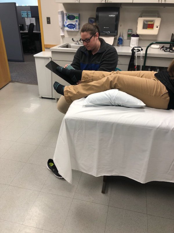 ExerciseMasters's tweet image. Taking final range of motion measurements! All of our data has been collected! #ankle #rom #gradschool #oaklanduniversity #science #DataCollection