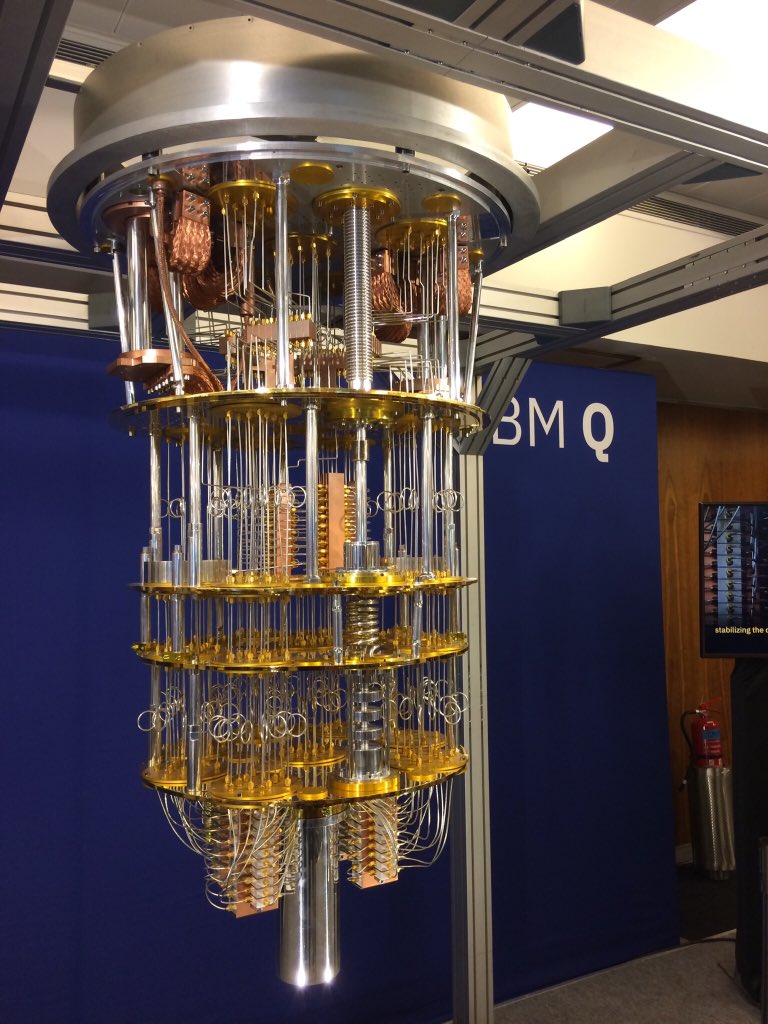 tweetlnr's tweet photo. My first glimpse of IBM quantum computer IBM Q @ supercomputing Asia, Singapore. Reminds me of those Pre-PC era days https://t.co/qVrNhfTbcE