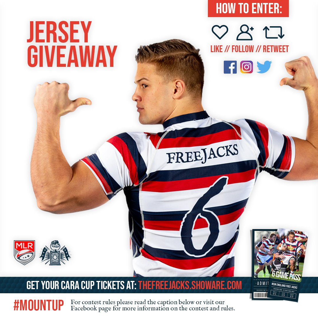 NEFreeJacks's tweet photo. 🚨Contest Announcement🚨
LIKE, FOLLOW, RETWEET to enter in the Free Jacks Jersey Giveaway! Each action gives you an additional entry into the contest! One entry for a LIKE, Two entries for a FOLLOW! Three entries for a RETWEET! One Winner will be chosen at Random! https://t.co/s7idhXi4SB