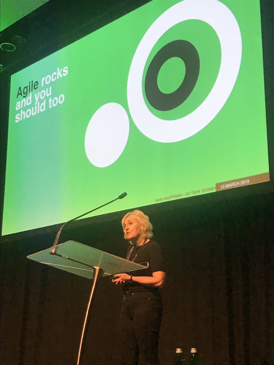 darrenp3's tweet photo. Listening to Mari Kauppinen @IBMAustralia talking about embracing #agile in marketing #adtechSYD https://t.co/tht0DHC1ZI