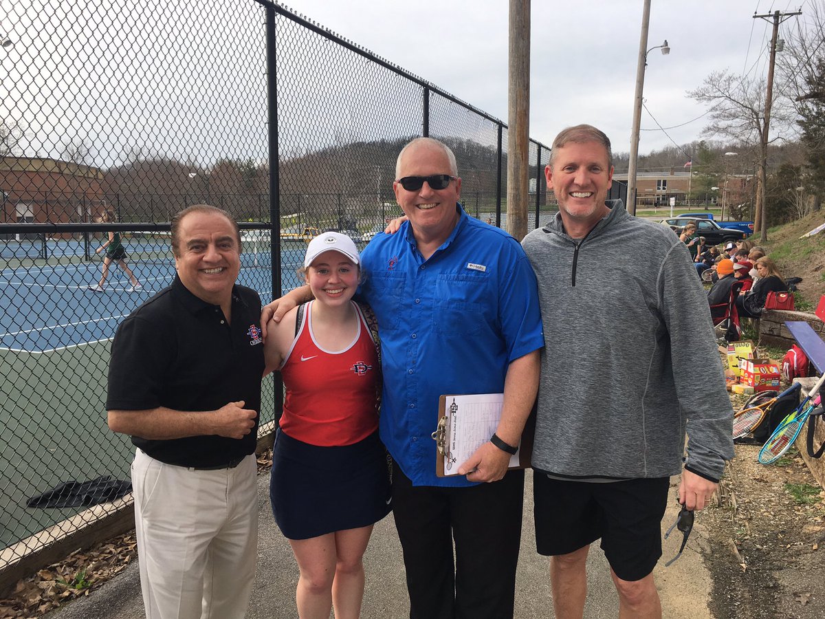 RonEHickman's tweet photo. Congratulations to South-Doyle Tennis! Boys won 9-0, Girls won 9-0!! These are people that were willing to be in my photo! The player is Ava Mosadegh! https://t.co/bH79qHdDOs