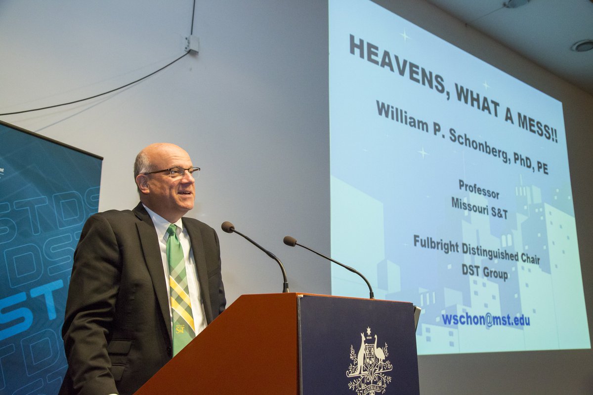 FulbrightAUS's tweet image. Bill Schonberg, @MissouriSandT professor and #Fulbright @DefenceScience Distinguished Chair has been out talking about #SpaceJunk and #ShieldTech! 🛡️💫 Check out ep 13 of the @ACEMathStats podcast to learn about his research into #hypervelocity and impact bit.ly/2XWzaw7